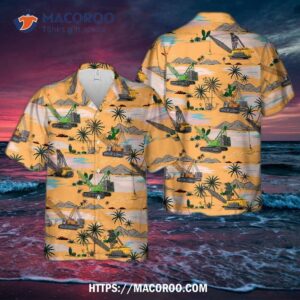 Dragline Excavator Heavy Equipment Hawaiian Shirt