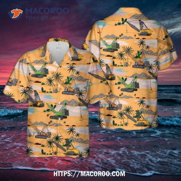 Dragline Excavator Heavy Equipment Hawaiian Shirt