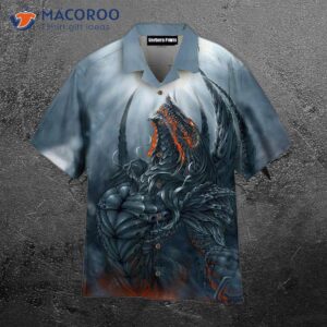 dragon black hawaiian shirts 0
