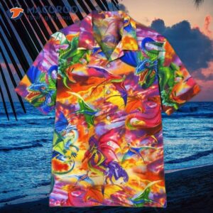 dragon colored hawaiian shirts 0