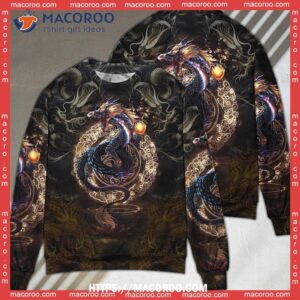 dragon golden japanese sweater christmas vacation sweater 2