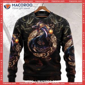 dragon golden japanese sweater christmas vacation sweater 4
