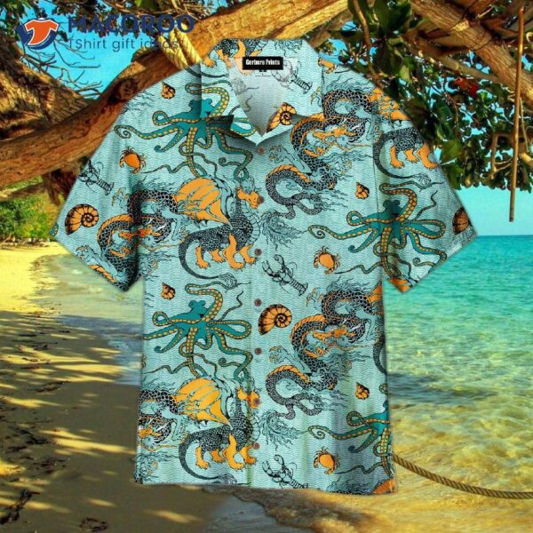 Dragonfish, Octopus, And Blue Hawaiian Shirts