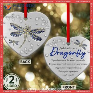 dragonfly advice from a heart ceramic ornament dragonfly christmas tree ornaments 1