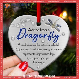 dragonfly advice from a heart ceramic ornament dragonfly christmas tree ornaments 3