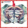 Dragonfly Art Colorful Metal Ornament, Dragonfly Christmas Tree Ornaments
