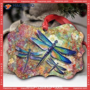 Dragonfly Faith From Heaven Heart Ceramic Ornament, Dragonfly Christmas Ornaments