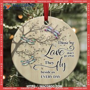 dragonfly memorial love style circle ceramic ornament dragonfly christmas tree ornaments 2