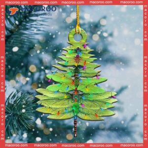 Dragonfly Tree Light Custom-shaped Christmas Acrylic Ornament