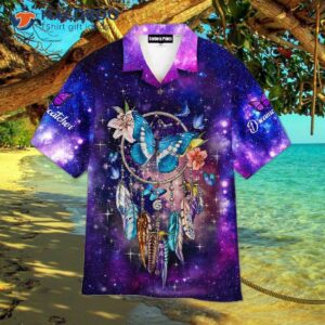 Dreamcatcher Butterfly Art Galaxy Hawaiian Shirts