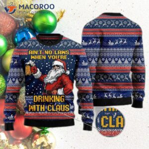 Drinking With Claus Ugly Christmas Sweater