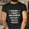 Duke Unc Nc State Ncat Nccu Wssu Shirt