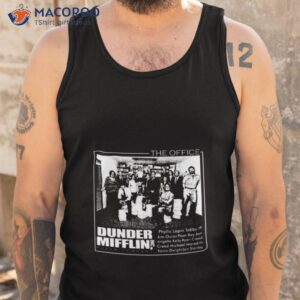dunder mifflin the office black and white shirt tank top