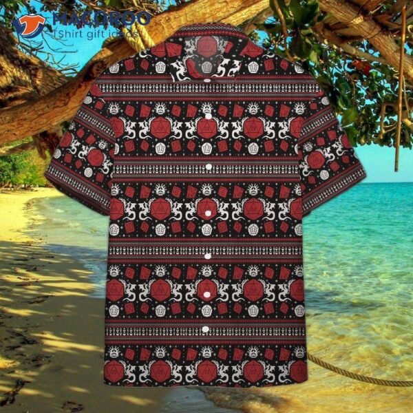 Dungeons And Dragons Ugly Sweater Custom Black Hawaiian Shirts