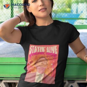 dwight schrute stayin alive shirt tshirt 1