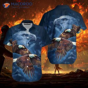 Eagle Blue Hawaiian Shirts