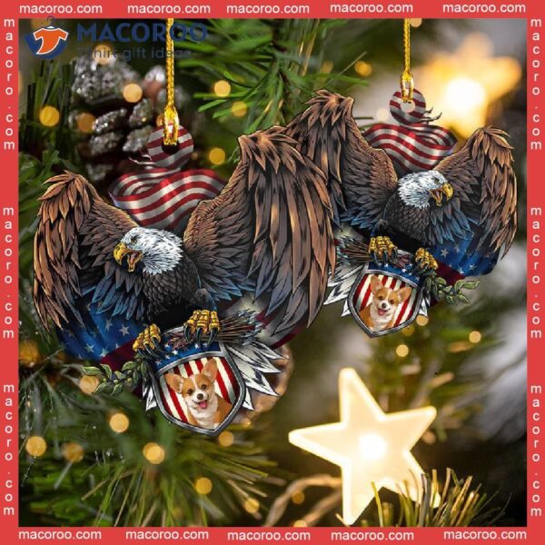 Eagle Corgi American Custom-shaped Christmas Acrylic Ornament