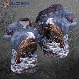 eagle hawaiian shirt blue shirts 0