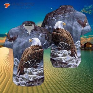 Eagle Hawaiian Shirt Blue Shirts