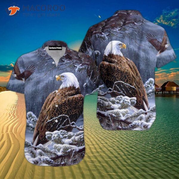 Eagle Hawaiian Shirt Blue Shirts