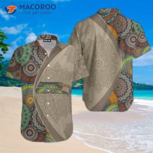 Eagle-headed Mandala Grey Hawaiian Shirts
