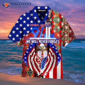 eagle patriot american flag we will never forget hawaiian shirts 0