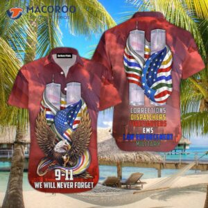 Eagle Patriot Day On September 11th – Police 9-11 Never Forget Hawaiian Shirts
