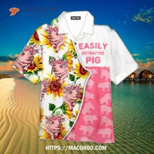 Easily Distracted By Pigs Hawaiian Shirt