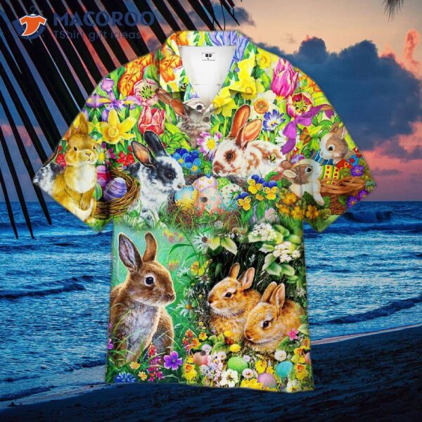 Easter Bunny Hawaiian Floral Shirts