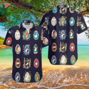 Easter-themed Cartoon Egg Hawaiian Shirts