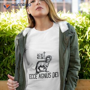Ecce Agnus Dei Catholic Latin Phrase Shirt