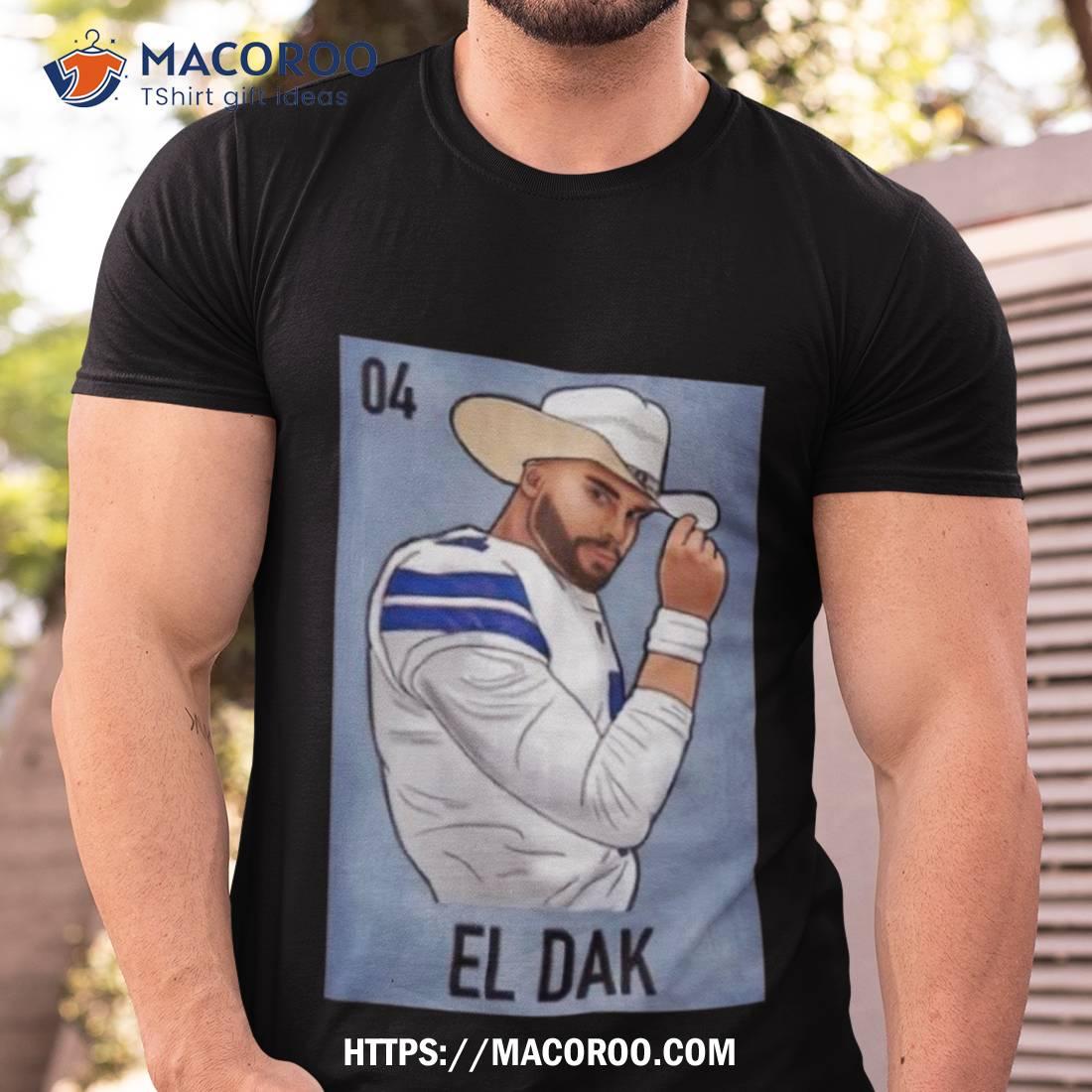 El Dak 04 Dallas Cowboys Card Shirt El Dak 04 Dallas Cowboys Card Shirt
