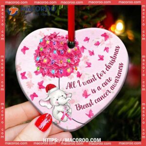 elephant all i want for christmas butterfly heart ceramic ornament large elephant ornaments 0