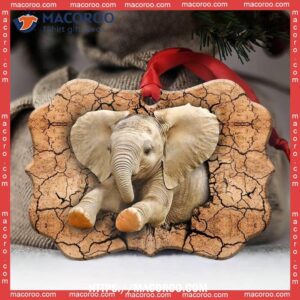 Elephant Beautiful In Lovely Life Metal Ornament, Elephant Friendship Ornament
