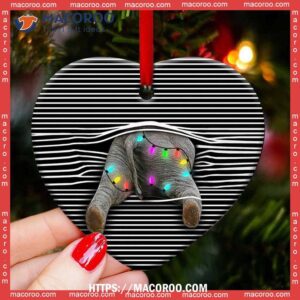 elephant christmas baby style heart ceramic ornament elephant garden ornament 2