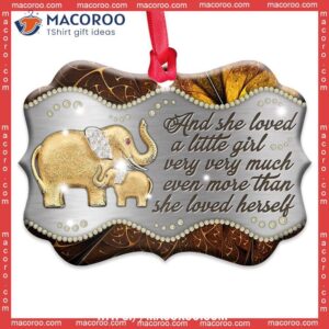 Elephant Gold Jewelry Style Metal Ornament, Elephant Friendship Ornament