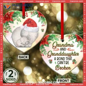 elephant grandma and granddaughter a bond that can be brocken heart ceramic ornament hanging elephant ornament 1