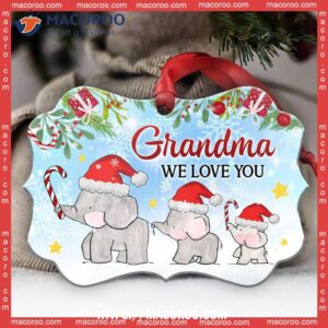 elephant grandma we love you metal ornament elephant garden ornament 1