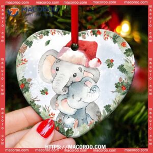 elephant home is where mom heart ceramic ornament small elephant ornaments 2