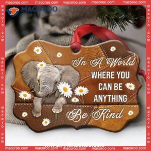 elephant leather be kind horizontal ceramic ornament hanging elephant ornament 2