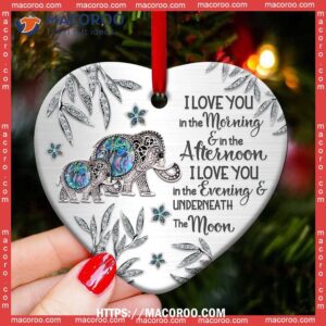 elephant motherhood jewelry style heart ceramic ornament elephant christmas ornaments 0