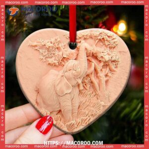 elephant silicon mold style heart ceramic ornament elephant christmas ornaments 2