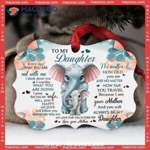 elephant to my daughter i pray metal ornament pink elephant ornament 2