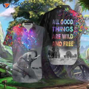 Elephants Spread Colorful Wild And Free Hawaiian Shirts