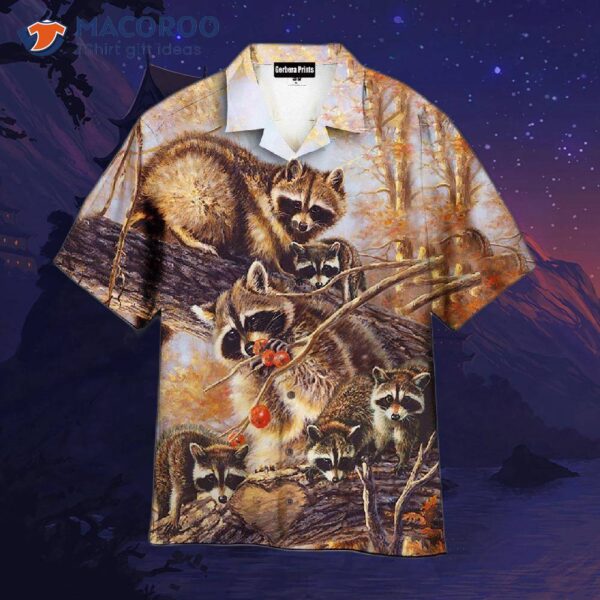 Emotion Raccoon Forest Hawaiian-style Shirts