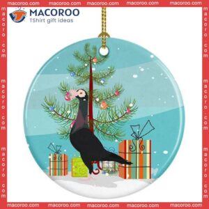 English Carrier Pigeon Christmas Ceramic Ornament