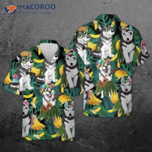 english springer spaniel summer leaves green hawaiian shirts 0