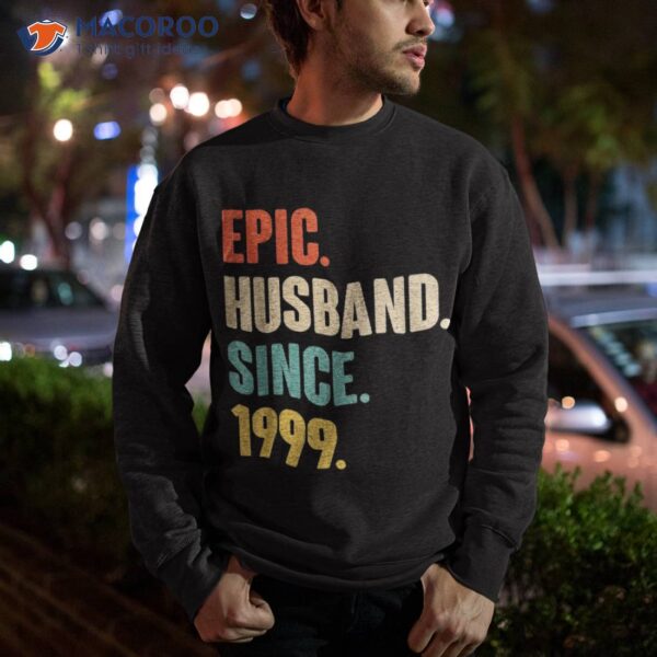 Epic Husband Since 1999 24th Year Wedding Anniversary Shirt