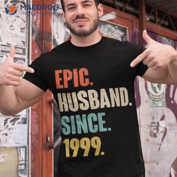 Epic Husband Since 1999 24th Year Wedding Anniversary Shirt