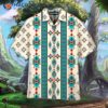 Ethnic Native American-style White Hawaiian Shirts